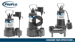 Video thumbnail of three ProFlo pumps with play button.